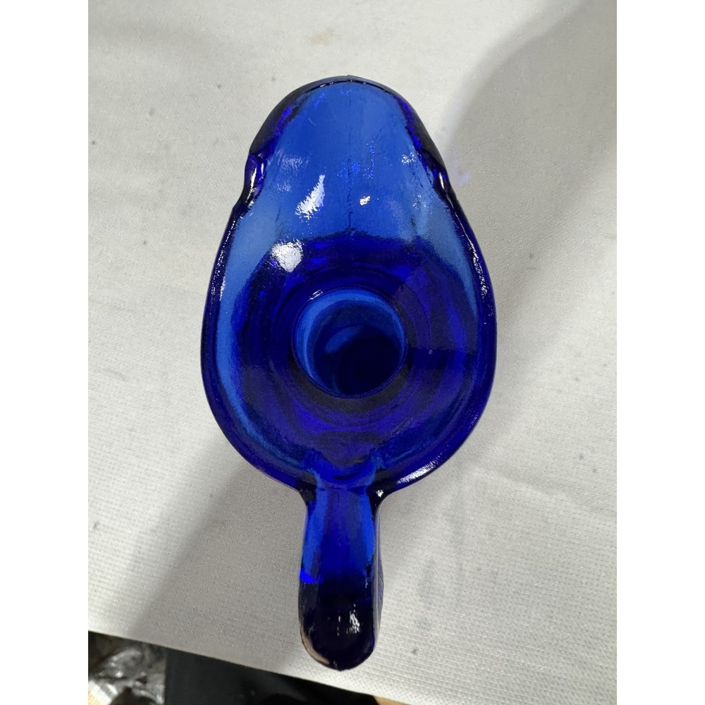 Vintage 1970s Avon Skin So Soft Cobalt Blue Bath Oil Decanter No Lid - Picture 7 of 10